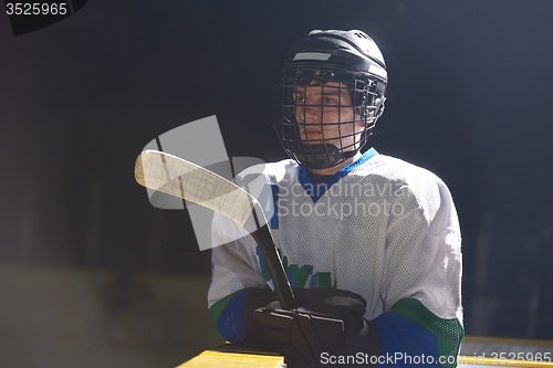 Image of ice hockey player portrait