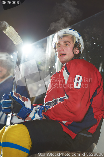 Image of ice hockey player portrait