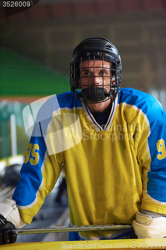 Image of ice hockey player portrait