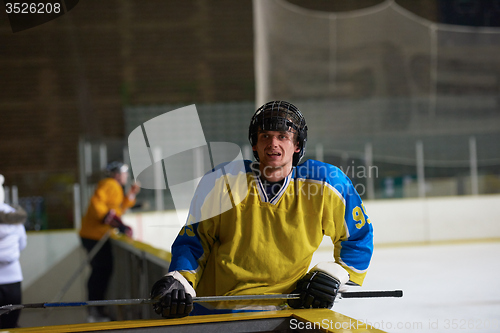 Image of ice hockey player portrait