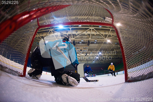 Image of ice hockey goalkeeper