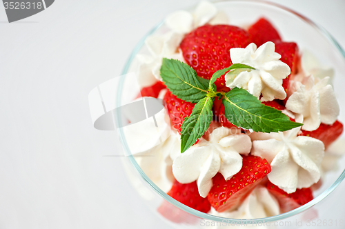 Image of strawberry with cream