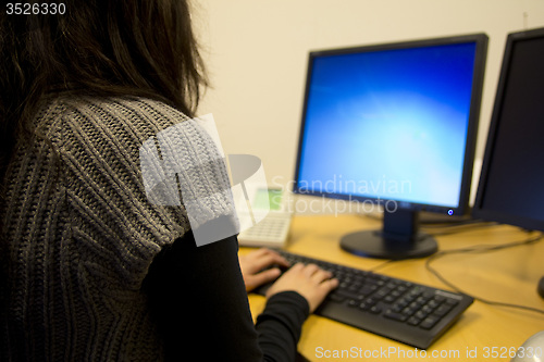 Image of Female Office Clerk