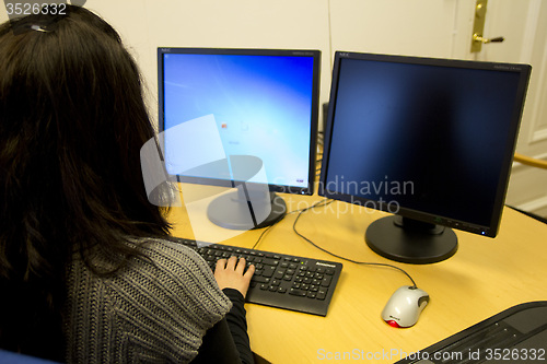 Image of Female Office Clerk