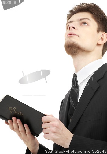 Image of man with holy bible