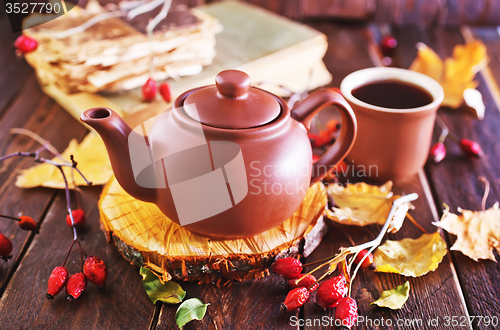 Image of fresh tea in teapot