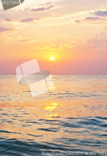 Image of Sea at sunset