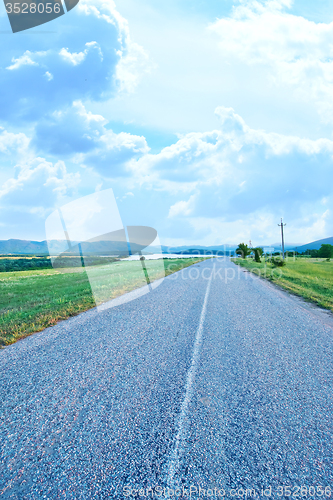 Image of Road and blue sky