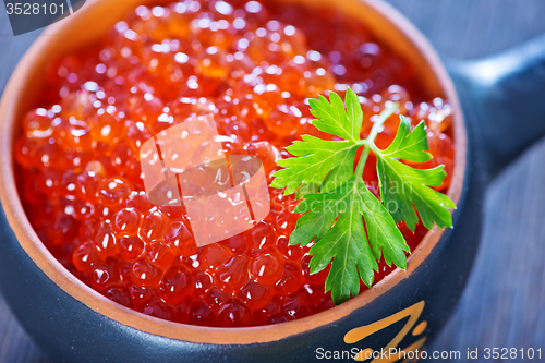 Image of red salmon caviar