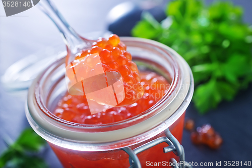 Image of red salmon caviar