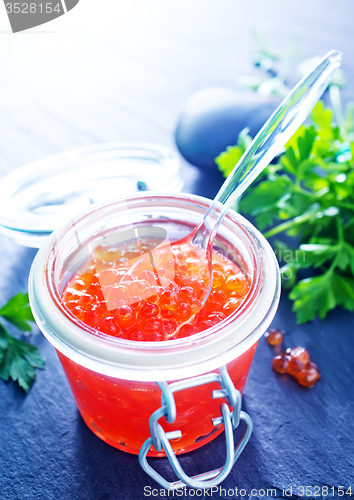 Image of red salmon caviar