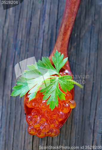 Image of red salmon caviar