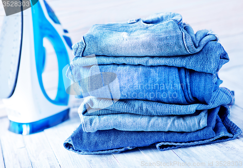 Image of stack of jeans