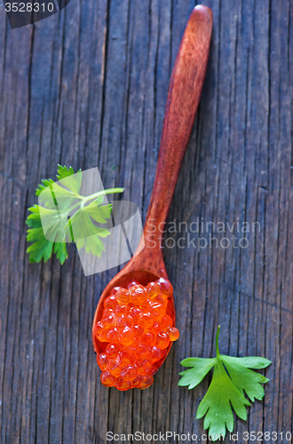 Image of red salmon caviar