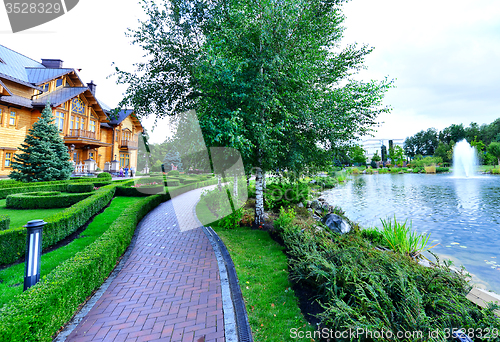 Image of  Mezhigirya residence of ex-president of Ukraine Yanukovich.