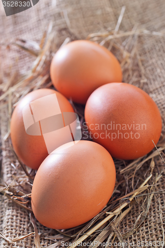 Image of raw chicken eggs