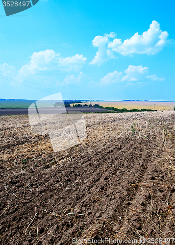 Image of ploughed field with sky