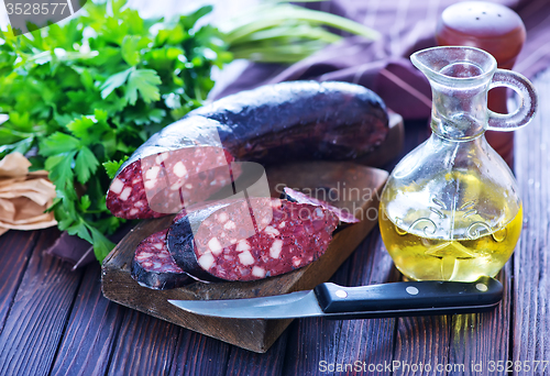 Image of homemade blood sausage