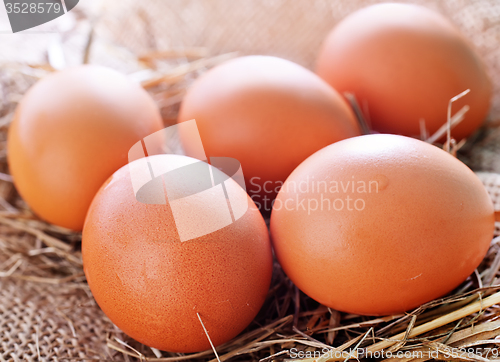 Image of raw chicken eggs