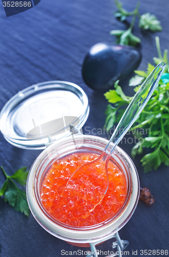 Image of red salmon caviar