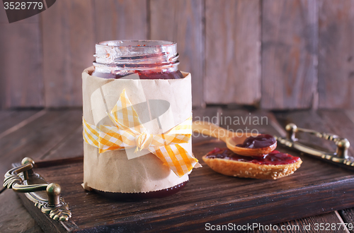 Image of jam in glass jar 