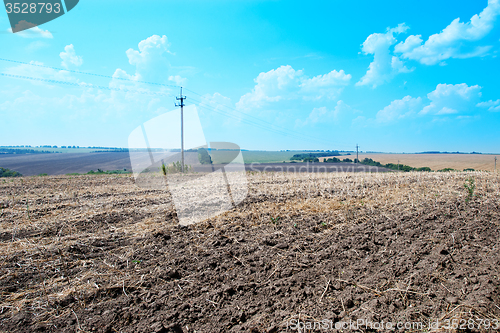 Image of ploughed field with sky