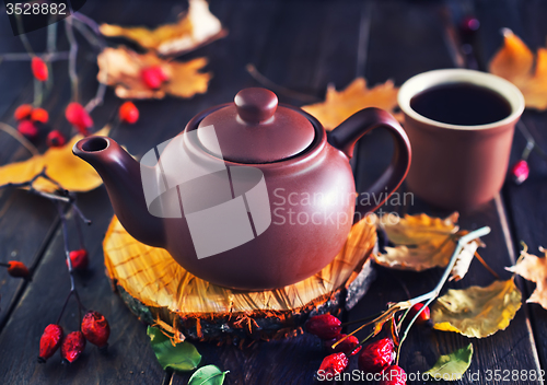 Image of fresh tea in teapot