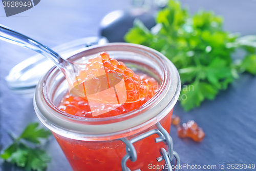 Image of red salmon caviar