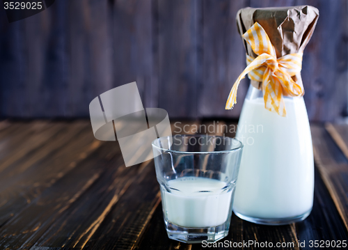 Image of fresh milk in glass 