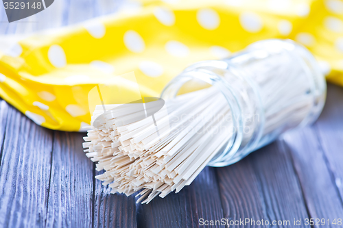 Image of raw rice noodles