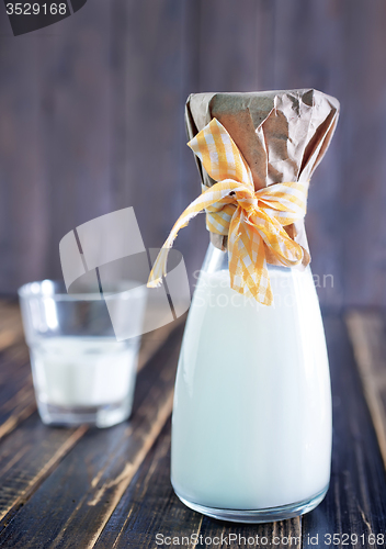 Image of fresh milk in glass 