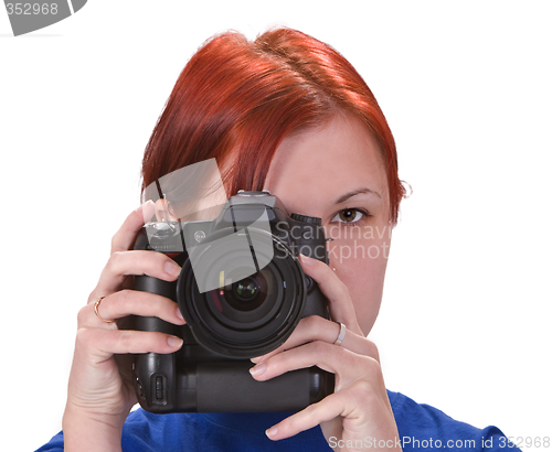 Image of Teen girl photographer