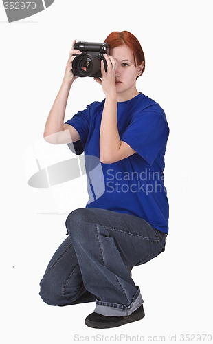 Image of Teen girl photographer