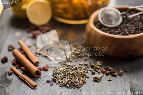 Image of berries  tea