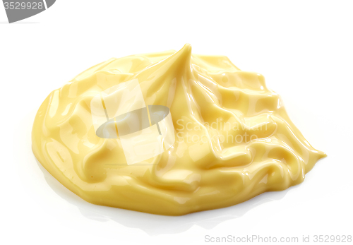 Image of mayonnaise on a white background