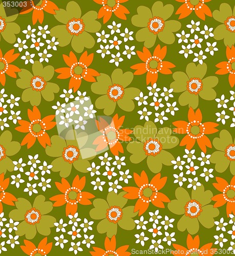 Image of floral seamless tiled pattern