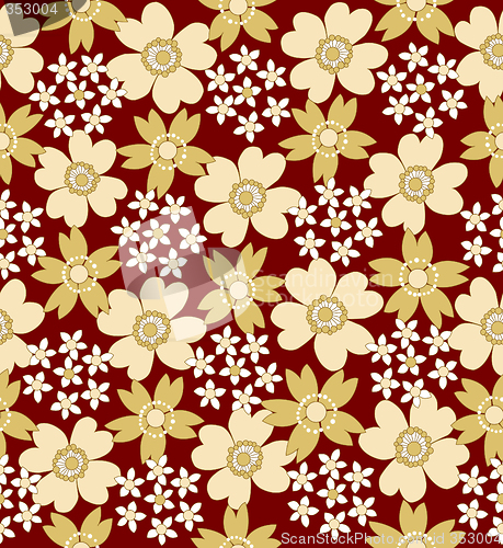 Image of floral seamless tiled pattern