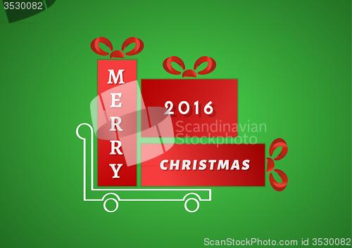 Image of shopping cart and presents