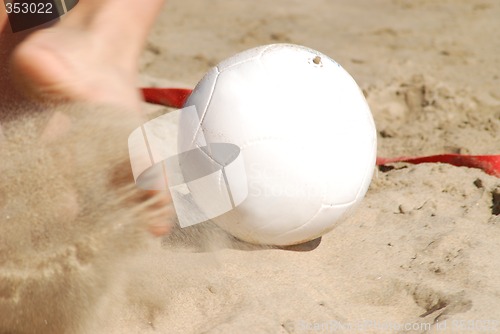 Image of soccer on the beach