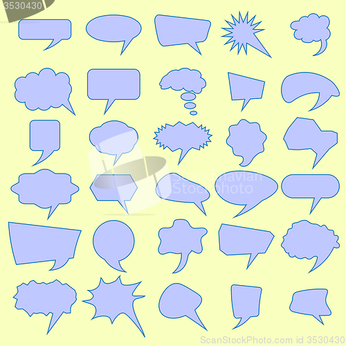 Image of Set of Different Speech Bubbles
