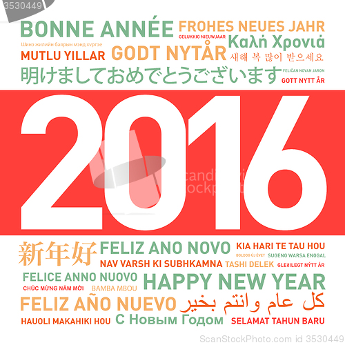 Image of Happy new year card from the world