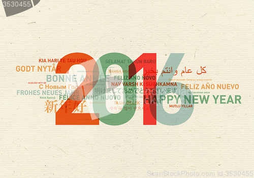 Image of Happy new year card from the world