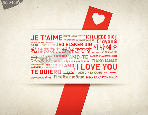 Image of Love message card from the world