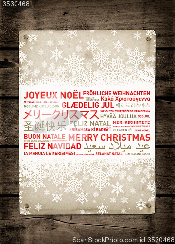 Image of Merry christmas vintage poster from the world