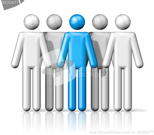 Image of group of stick figures people