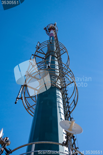 Image of High-Tech Electronic Communications Tower