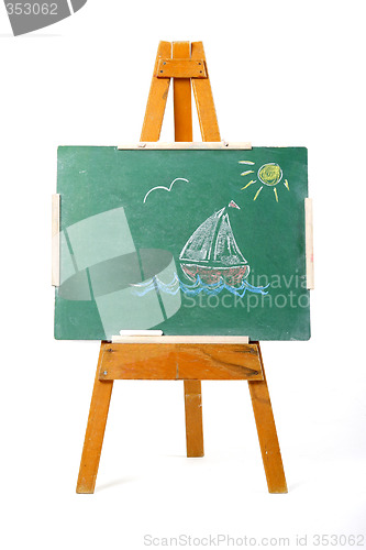 Image of drawing of a sailing boat