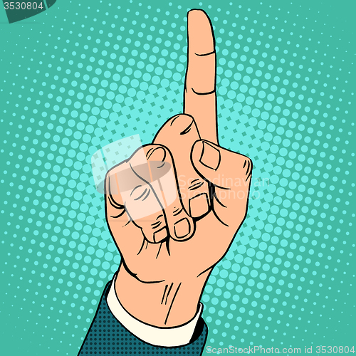 Image of Index finger up gesture 