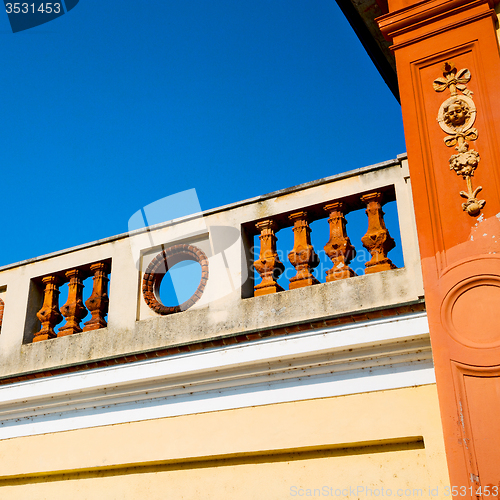 Image of abstract old column in the  country  of europe italy and marble 