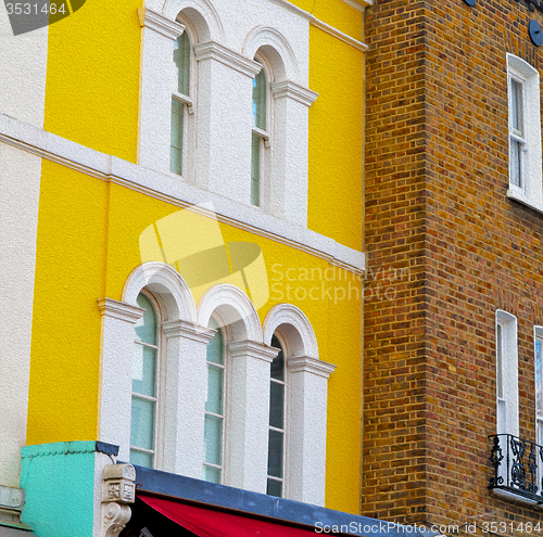 Image of notting   hill  area  in london england old suburban and antique